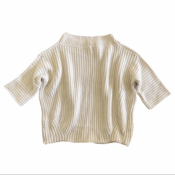 Fashion Nova Chunky Wide Mock-Neck Pull On Sweater Ivory Size S/M - Picture 4 of 9